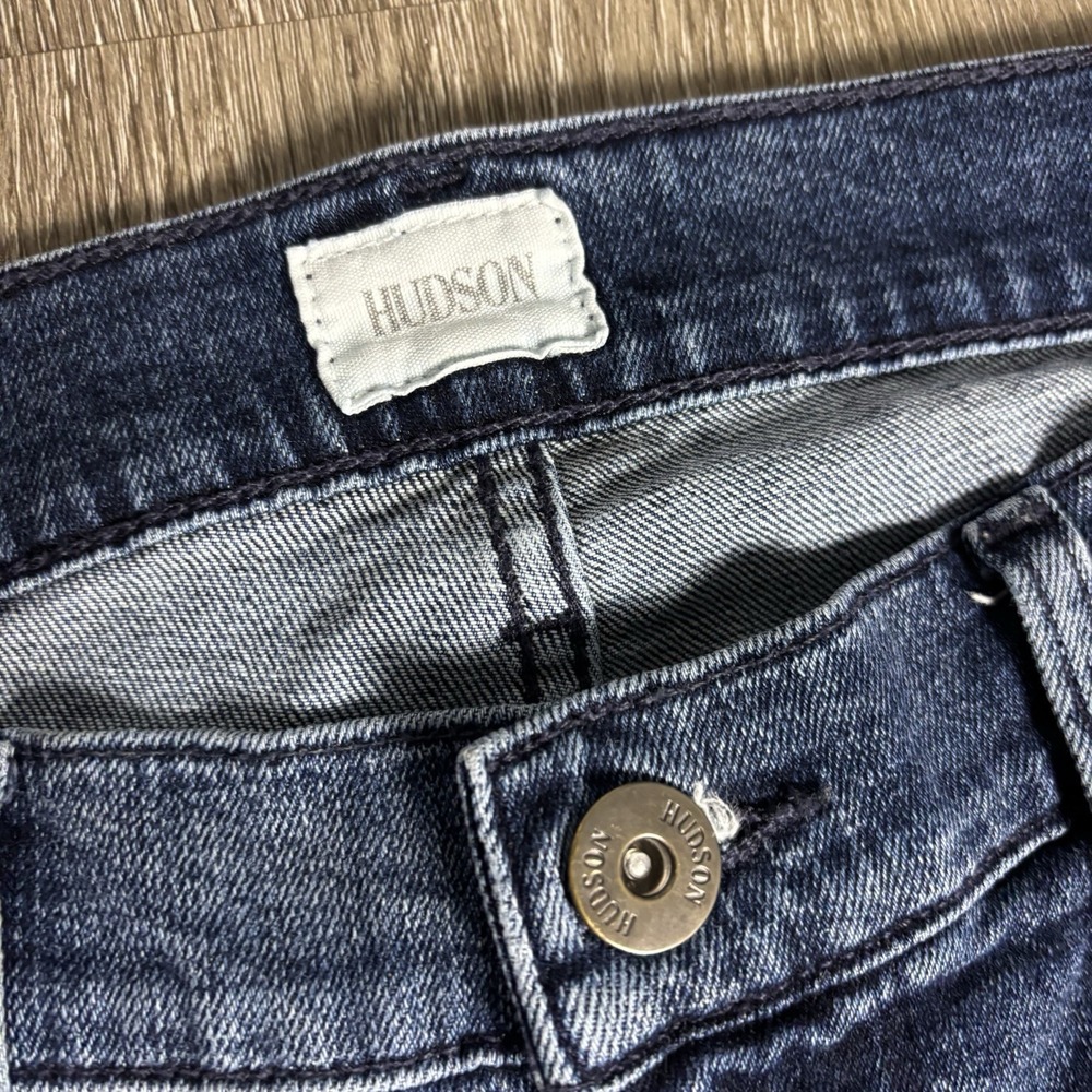 Hudson Byron Straight Jeans Mens‎ 38x34 Blue Denim Zip Fly Stretch Five Pocket - Picture 4 of 12